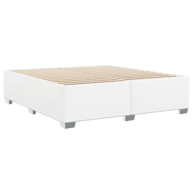 Cadre de lit sans matelas blanc 200x200 cm similicuir
