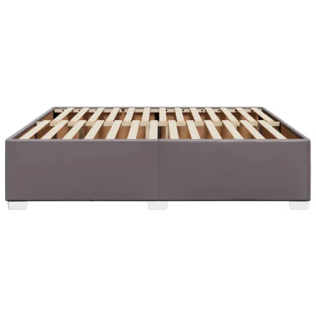 Cadre de lit sans matelas gris 200x200 cm similicuir