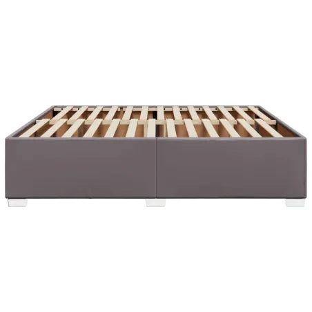 Cadre de lit sans matelas gris 200x200 cm similicuir