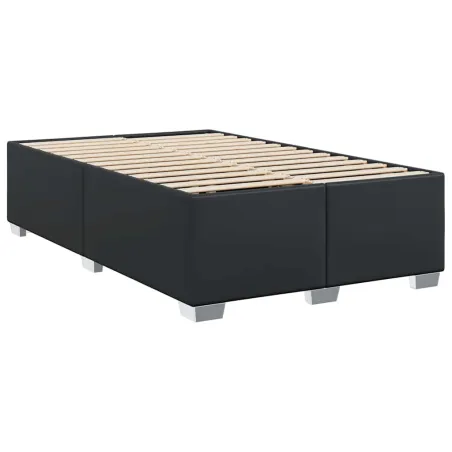 Cadre de lit sans matelas noir similicuir