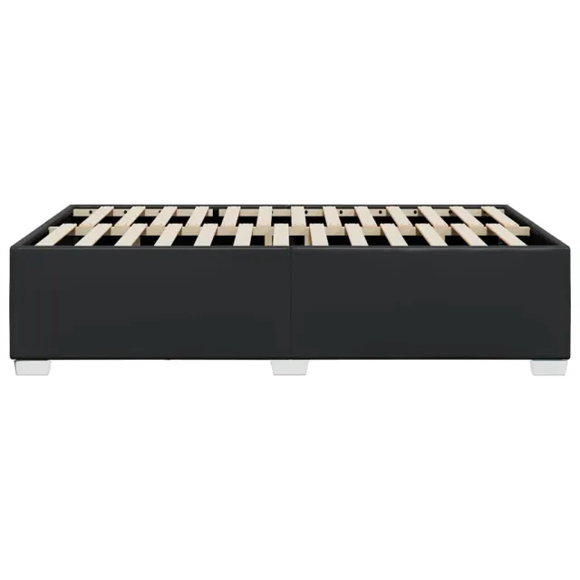 Cadre de lit sans matelas noir similicuir