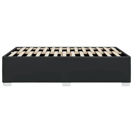 Cadre de lit sans matelas noir similicuir