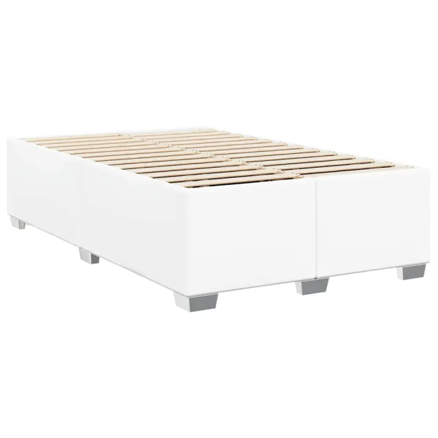 Cadre de lit sans matelas blanc similicuir