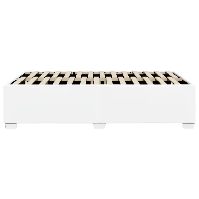 Cadre de lit sans matelas blanc similicuir