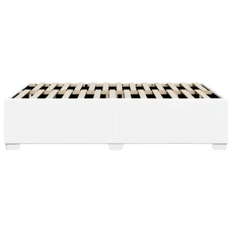 Cadre de lit sans matelas blanc similicuir
