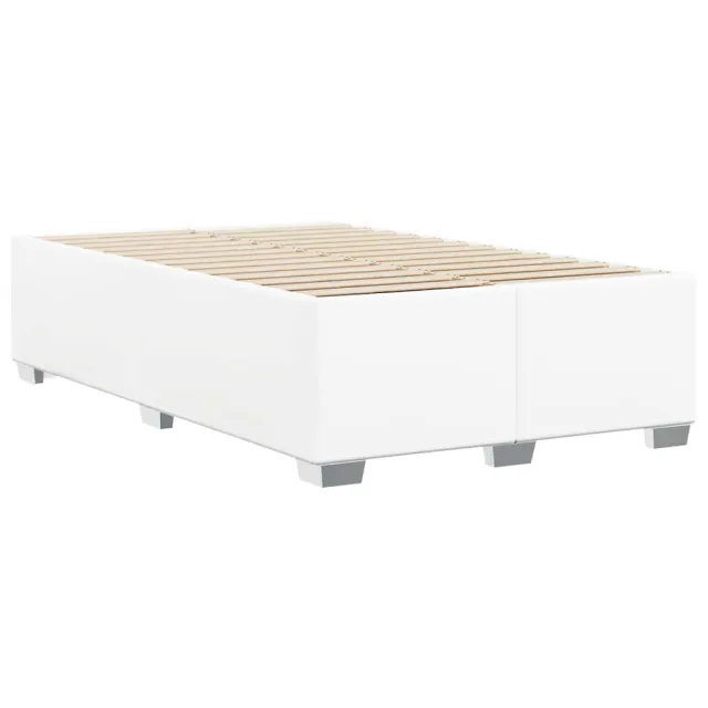 Cadre de lit sans matelas blanc similicuir