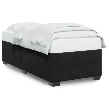 Cadre de lit sans matelas noir 80x200 cm velours 2