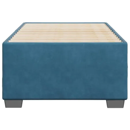 Cadre de lit sans matelas bleu 80x200 cm velours