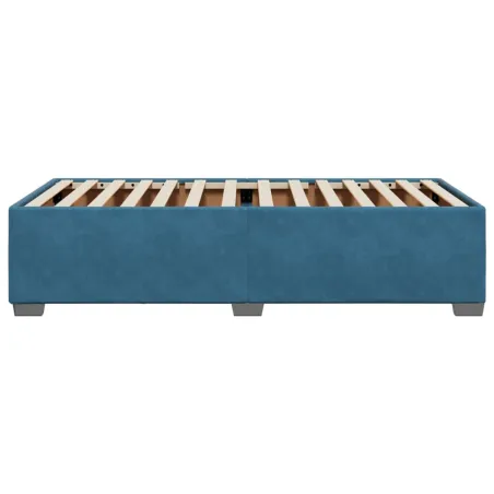 Cadre de lit sans matelas bleu 80x200 cm velours