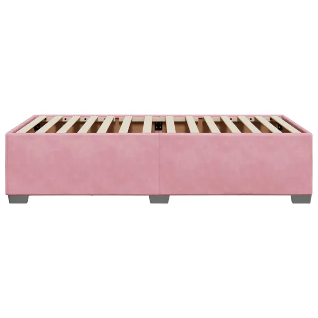 Cadre de lit sans matelas rose 80x200 cm velours