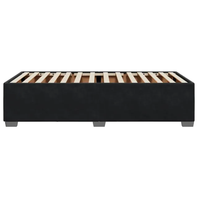 Cadre de lit sans matelas noir 90x190 cm velours