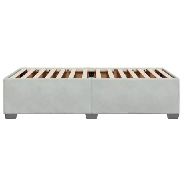 Cadre de lit sans matelas gris clair 90x200 cm velours