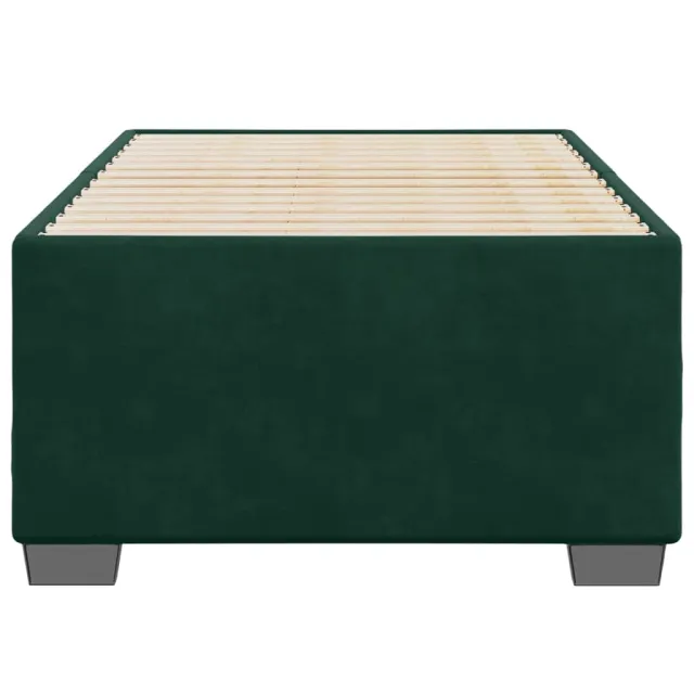 Cadre de lit sans matelas vert foncé 90x200 cm velours