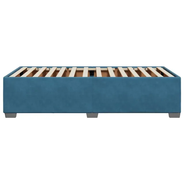Cadre de lit sans matelas bleu 90x200 cm velours