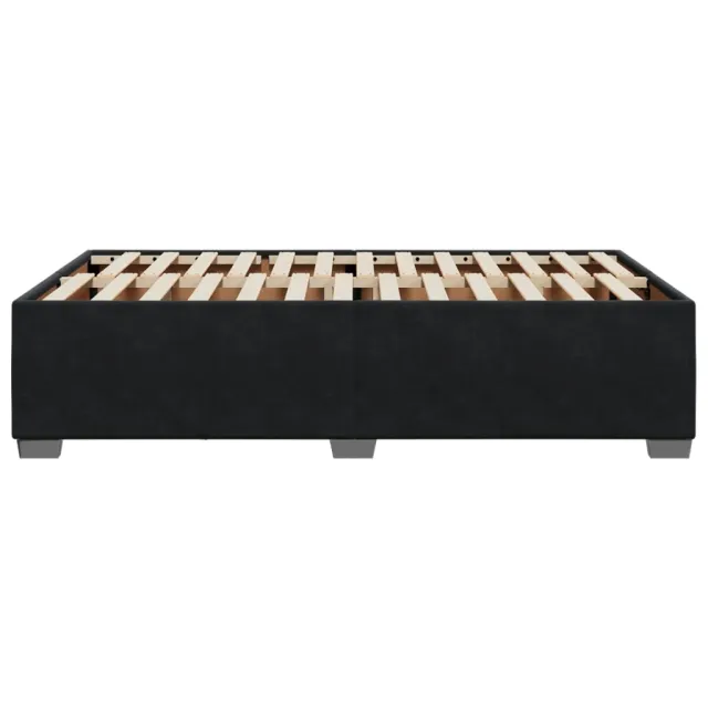 Cadre de lit sans matelas noir 120x190 cm velours