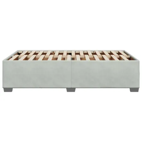 Cadre de lit sans matelas gris clair 120x200 cm velours