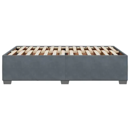 Cadre de lit sans matelas gris foncé 120x200 cm velours