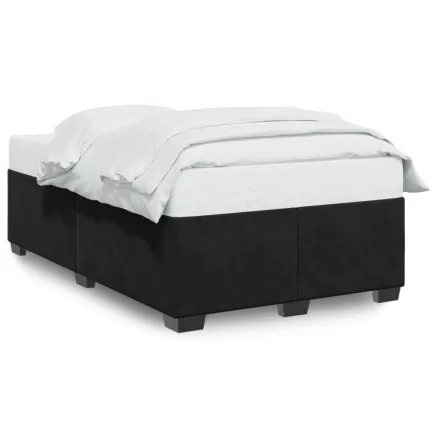 Cadre de lit sans matelas noir 120x200 cm velours 2
