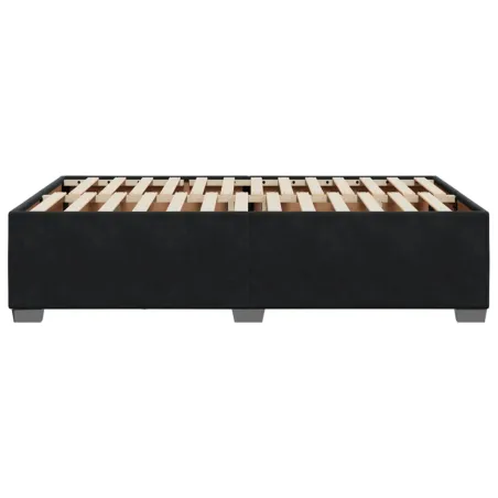 Cadre de lit sans matelas noir 120x200 cm velours
