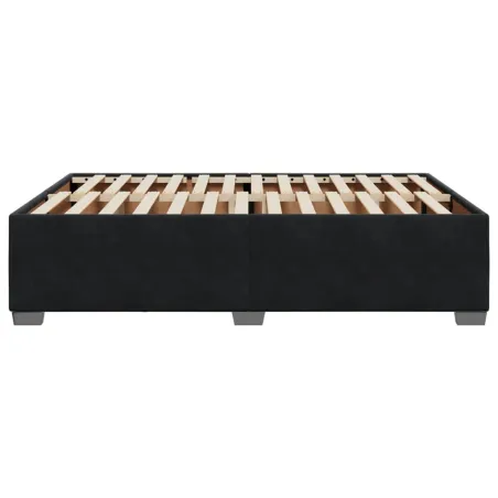 Cadre de lit sans matelas noir 160x200 cm velours