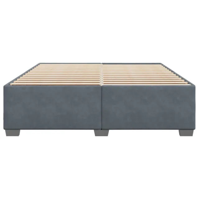 Cadre de lit sans matelas gris foncé 180x200 cm velours