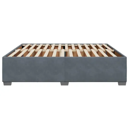 Cadre de lit sans matelas gris foncé 180x200 cm velours
