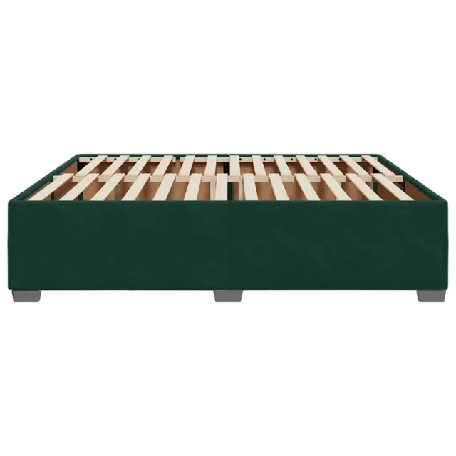 Cadre de lit sans matelas vert foncé 180x200 cm velours