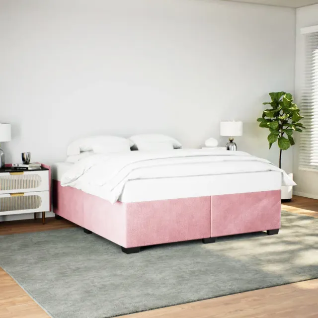 VidaXL Cadre de lit sans matelas rose 180x200 cm velours