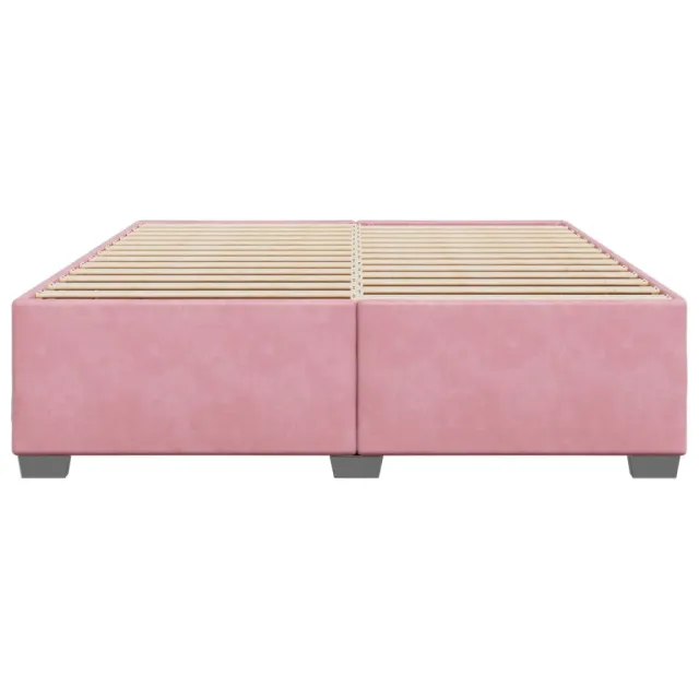 VidaXL Cadre de lit sans matelas rose 180x200 cm velours