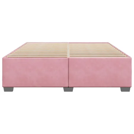 VidaXL Cadre de lit sans matelas rose 180x200 cm velours
