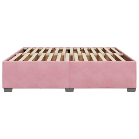 VidaXL Cadre de lit sans matelas rose 180x200 cm velours