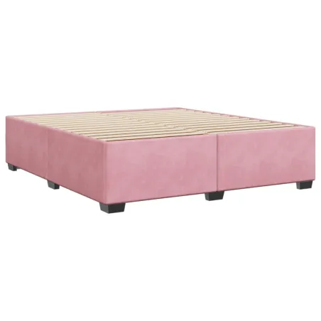 VidaXL Cadre de lit sans matelas rose 180x200 cm velours