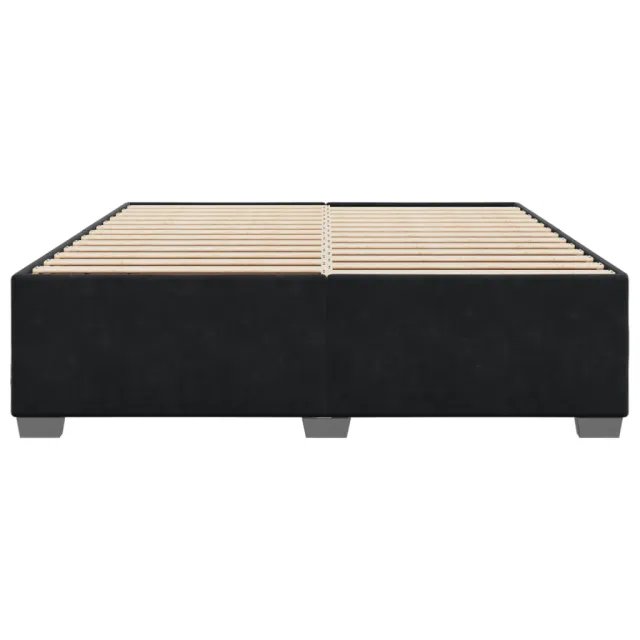 Cadre de lit sans matelas noir 200x200 cm velours