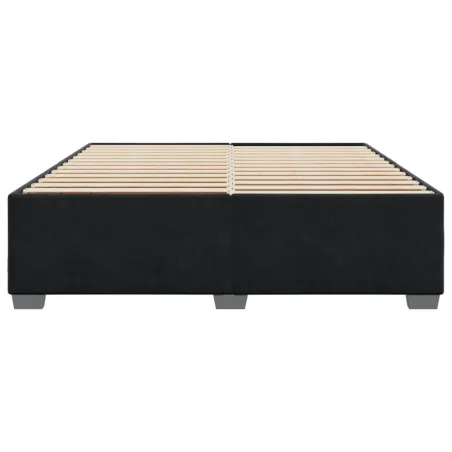 Cadre de lit sans matelas noir 200x200 cm velours