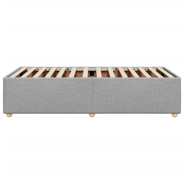 Cadre de lit sans matelas gris clair 80x200 cm tissu