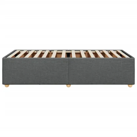 Cadre de lit sans matelas gris foncé 80x200 cm tissu