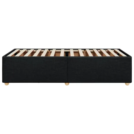 Cadre de lit sans matelas noir 80x200 cm tissu