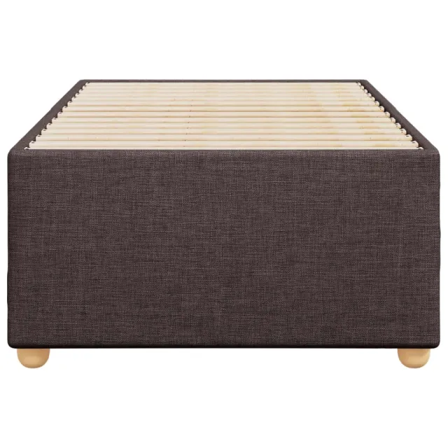 Cadre de lit sans matelas marron foncé 80x200 cm tissu