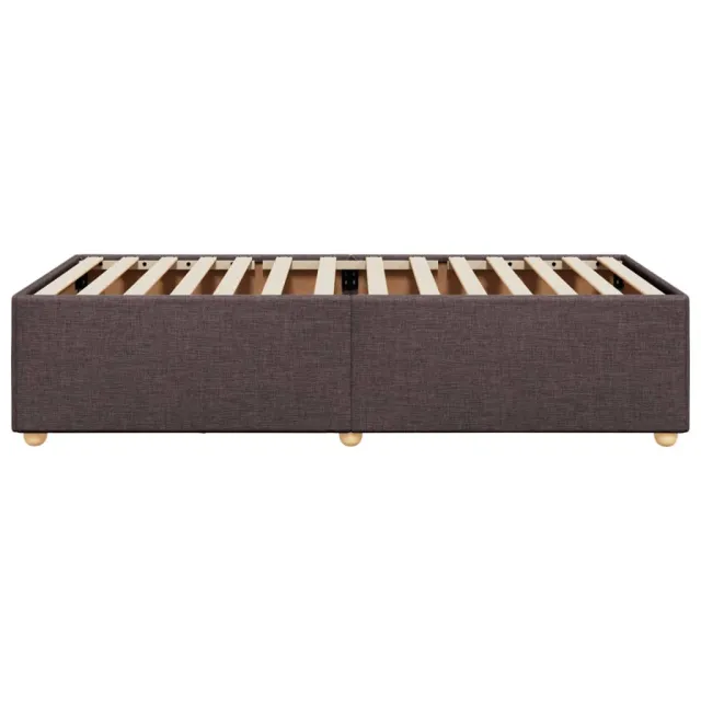 Cadre de lit sans matelas marron foncé 80x200 cm tissu