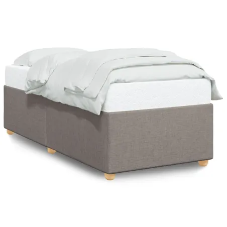 Cadre de lit sans matelas taupe 80x200 cm tissu