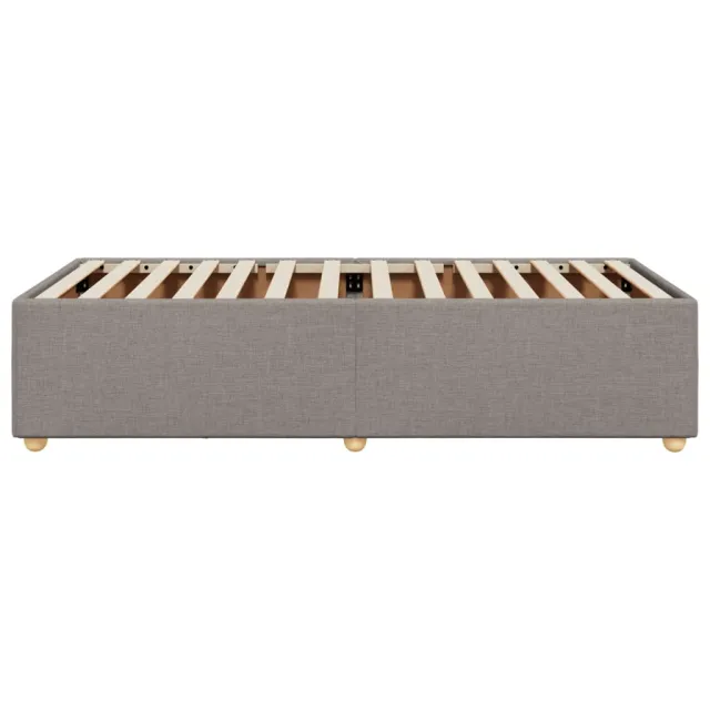 Cadre de lit sans matelas taupe 80x200 cm tissu