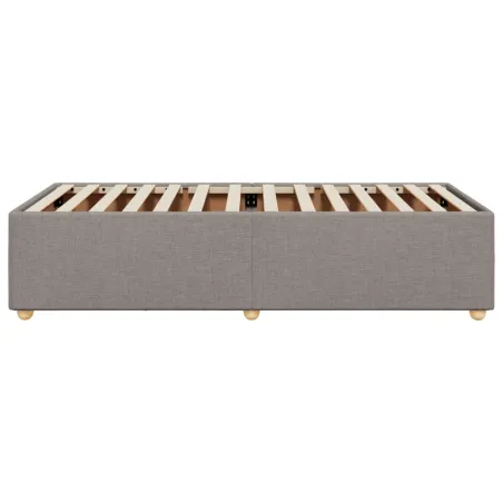 Cadre de lit sans matelas taupe 80x200 cm tissu