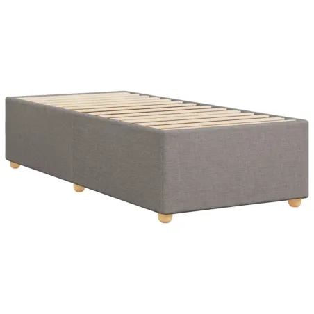Cadre de lit sans matelas taupe 80x200 cm tissu