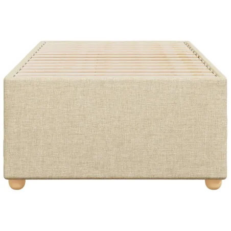 Cadre de lit sans matelas crème 80x200 cm tissu