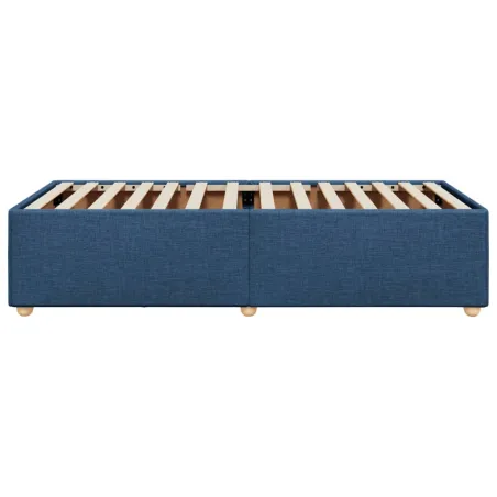 Cadre de lit sans matelas bleu 80x200 cm tissu