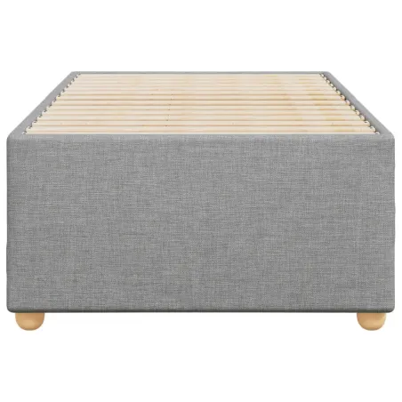 Cadre de lit sans matelas gris clair 90x190 cm tissu