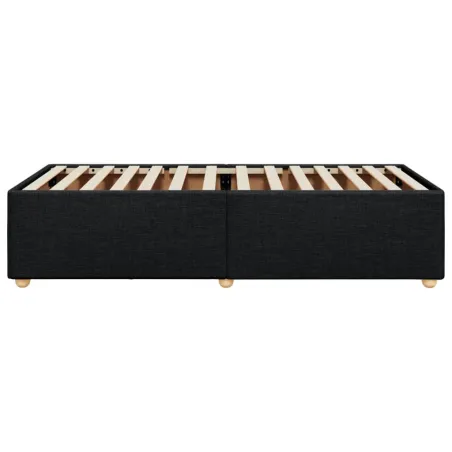 Cadre de lit sans matelas noir 90x190 cm tissu