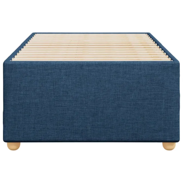 Cadre de lit sans matelas bleu 90x190 cm tissu