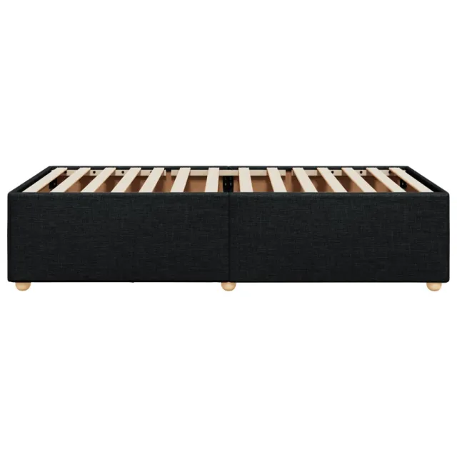 Cadre de lit sans matelas noir 100x200 cm tissu