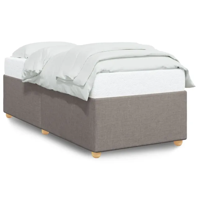 Cadre de lit sans matelas taupe 100x200 cm tissu